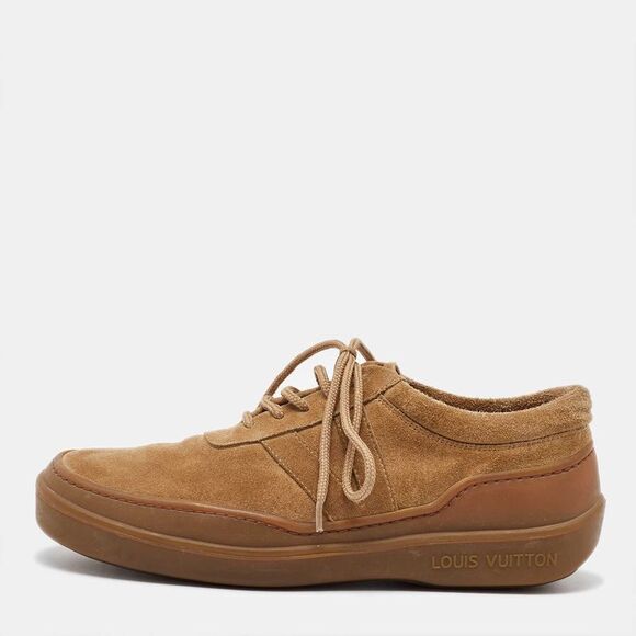 Louis Vuitton Light Brown Suede Lace Up Oxfords Size 40 - Picture 1 of 7